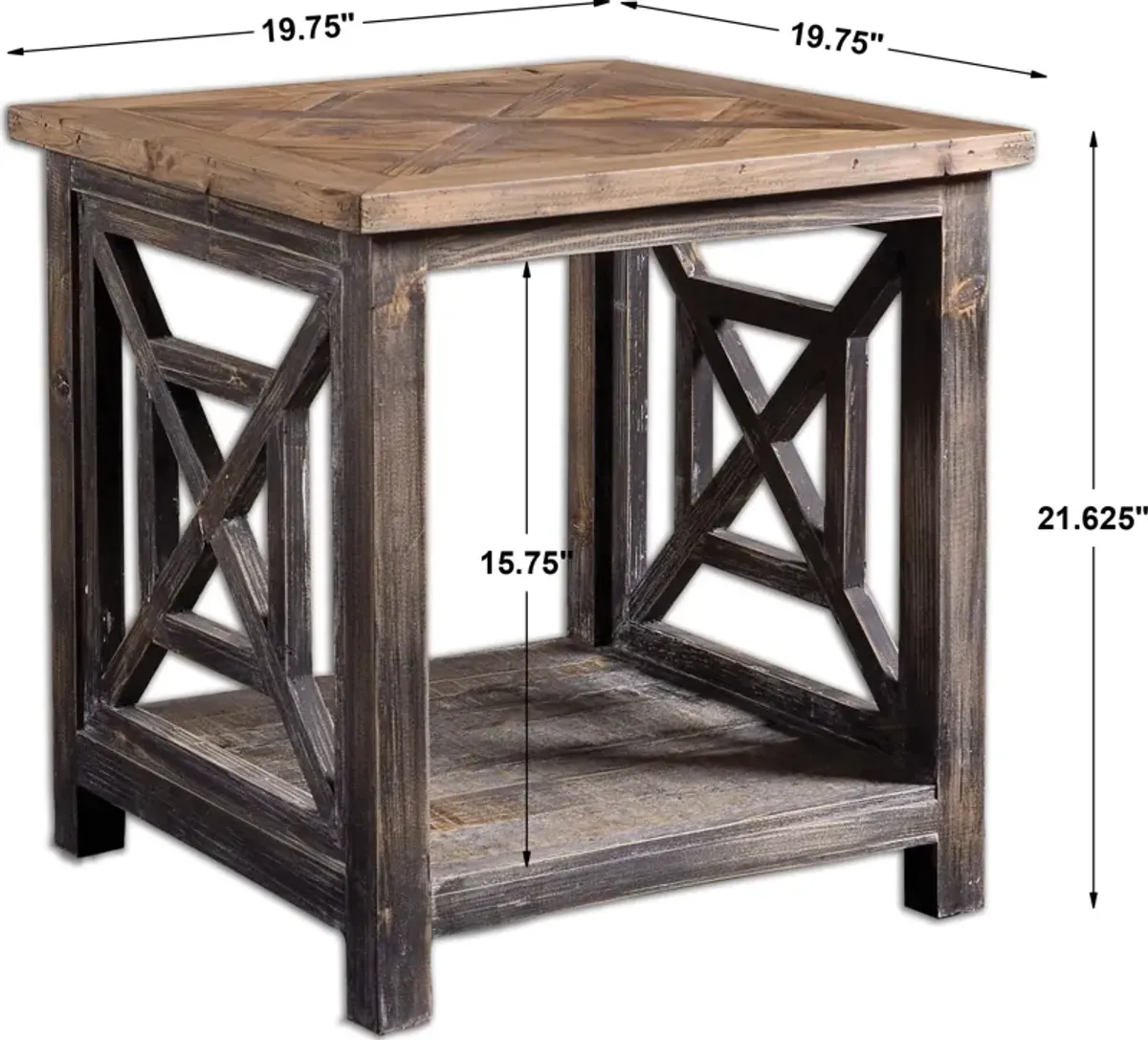 Spiro Reclaimed Wood End Table