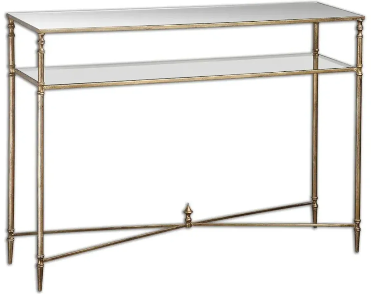 Henzler Mirrored Glass Console Table