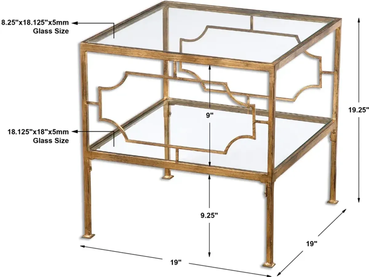 Genell Gold Cube Table