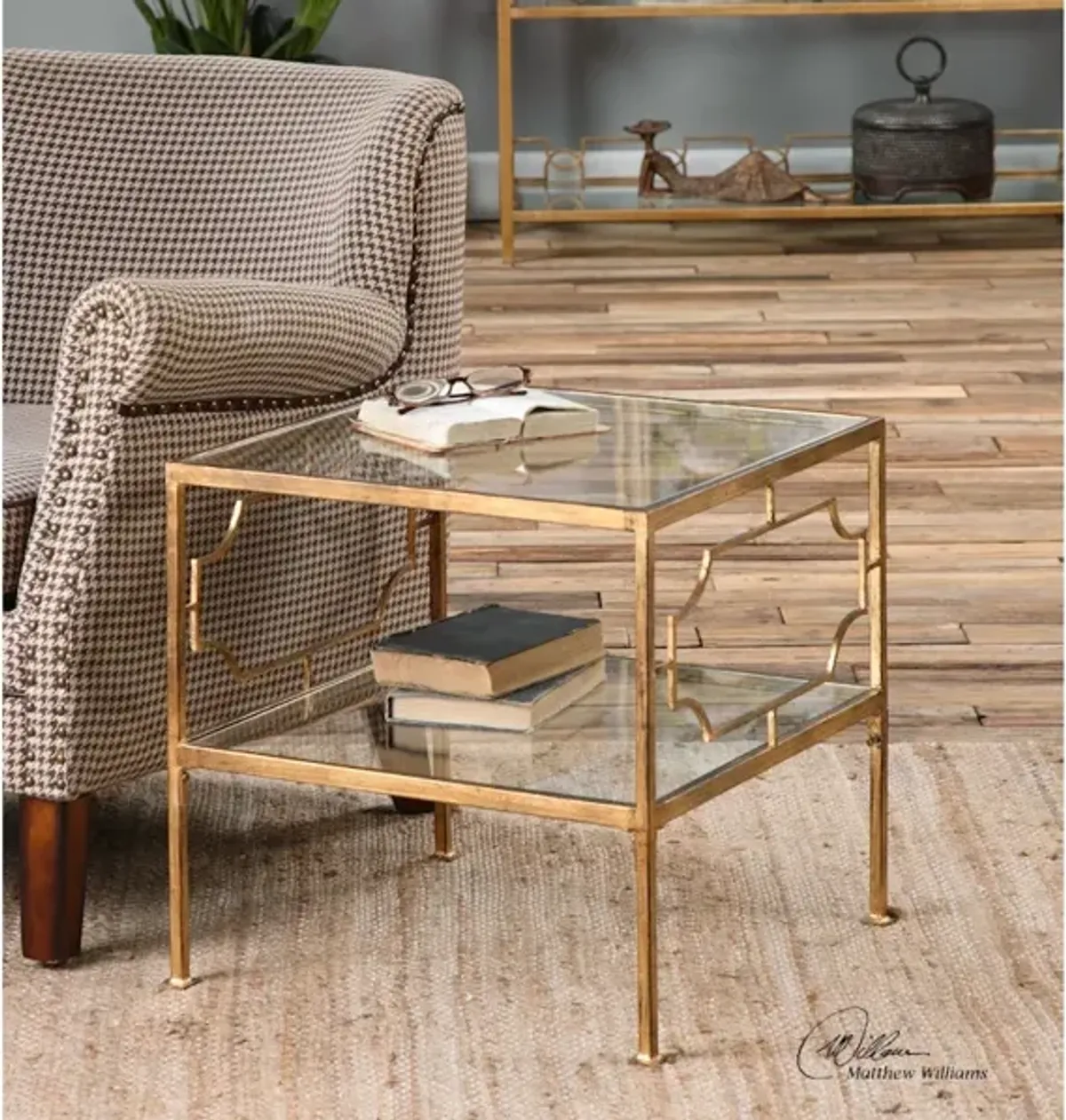 Genell Gold Cube Table