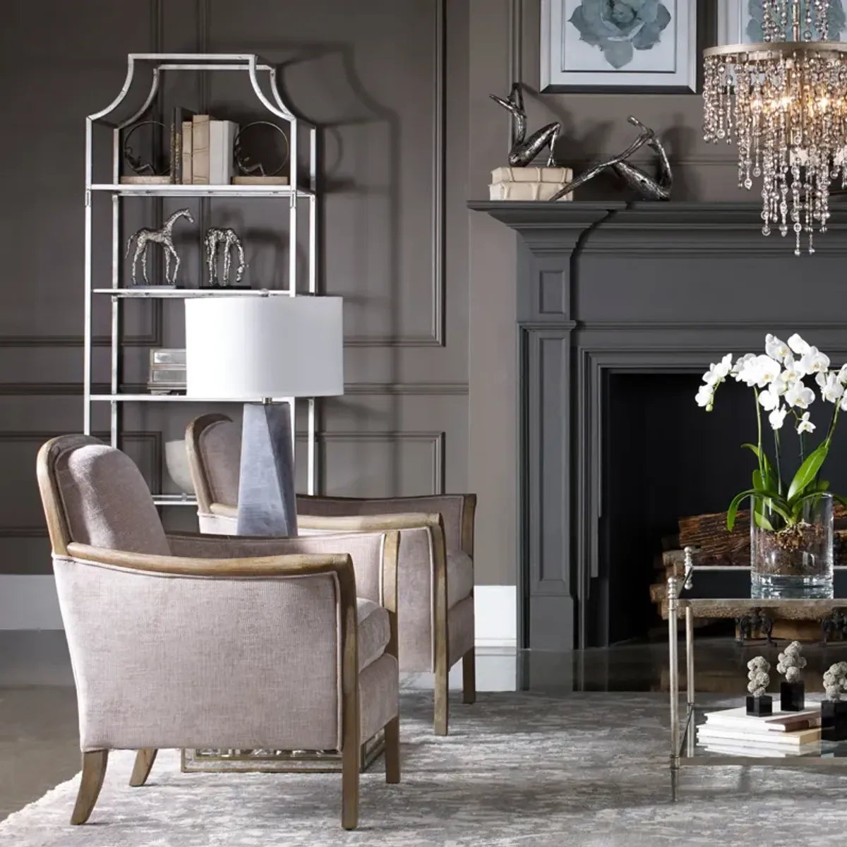 Aurelie Silver Etagere