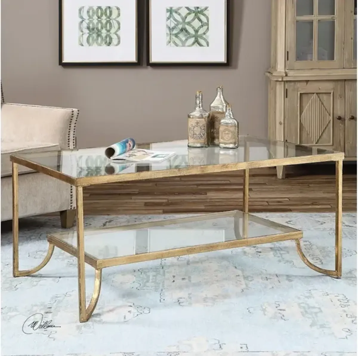 Katina Gold Leaf Coffee Table