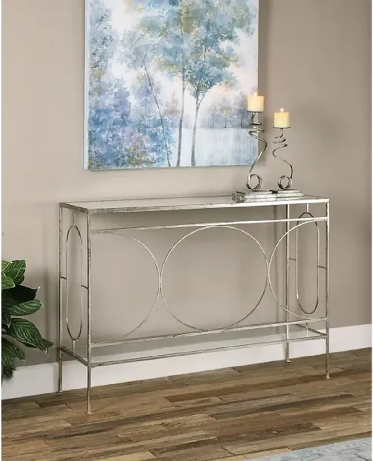 Luano Silver Console Table