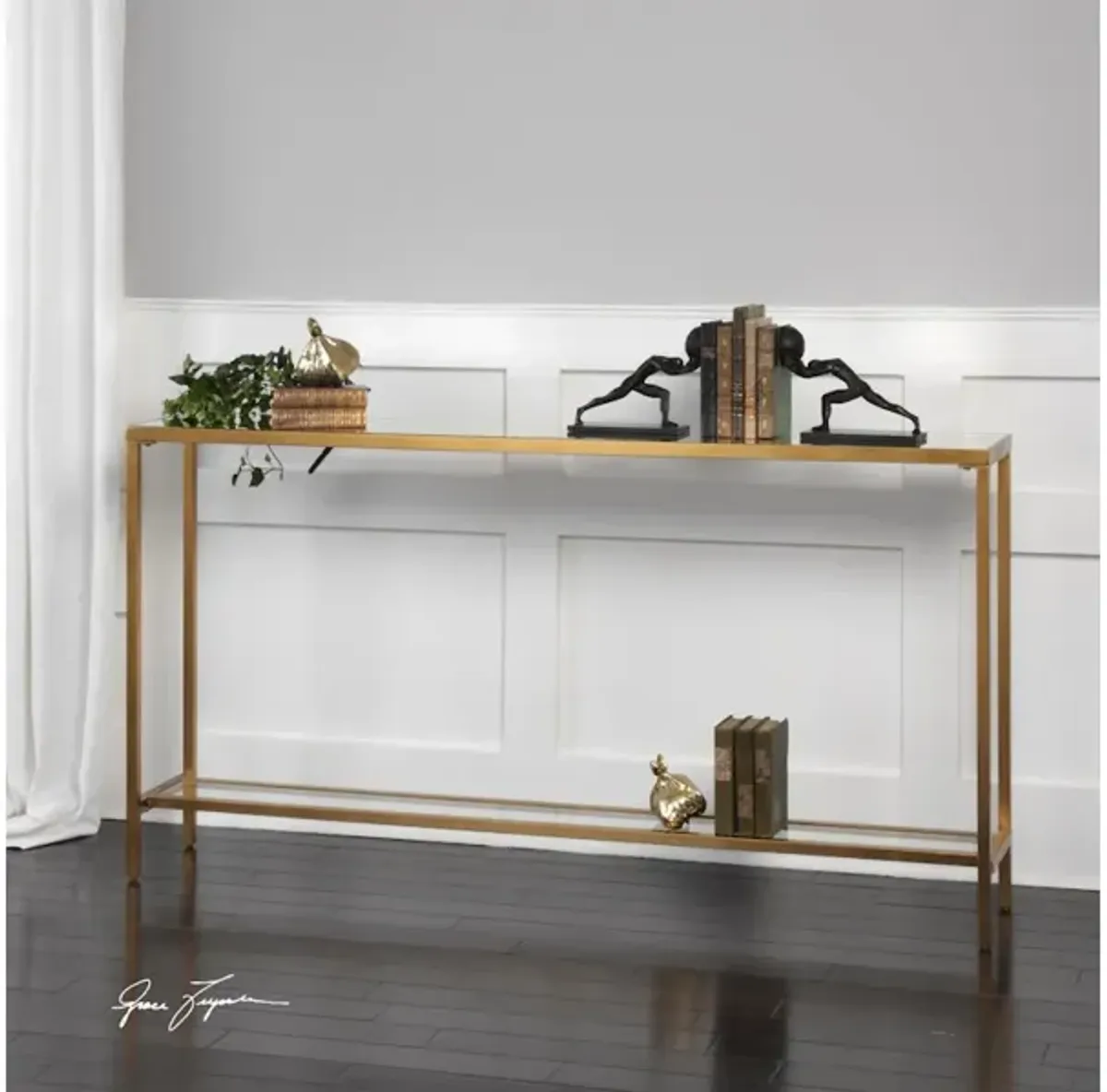 Hayley Gold Console Table