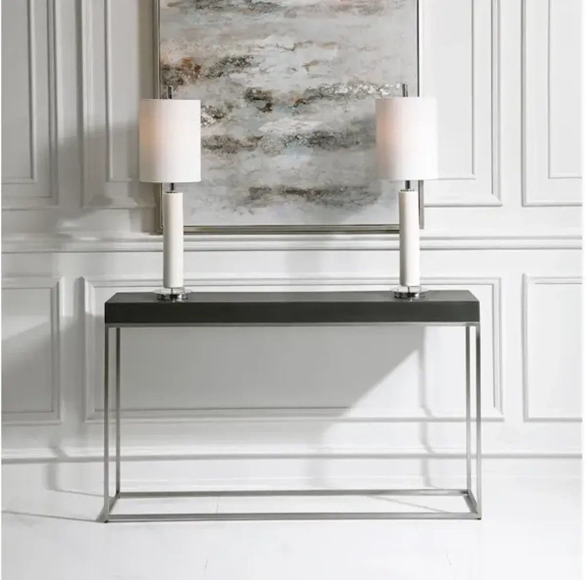 Jase Black Concrete Console Table