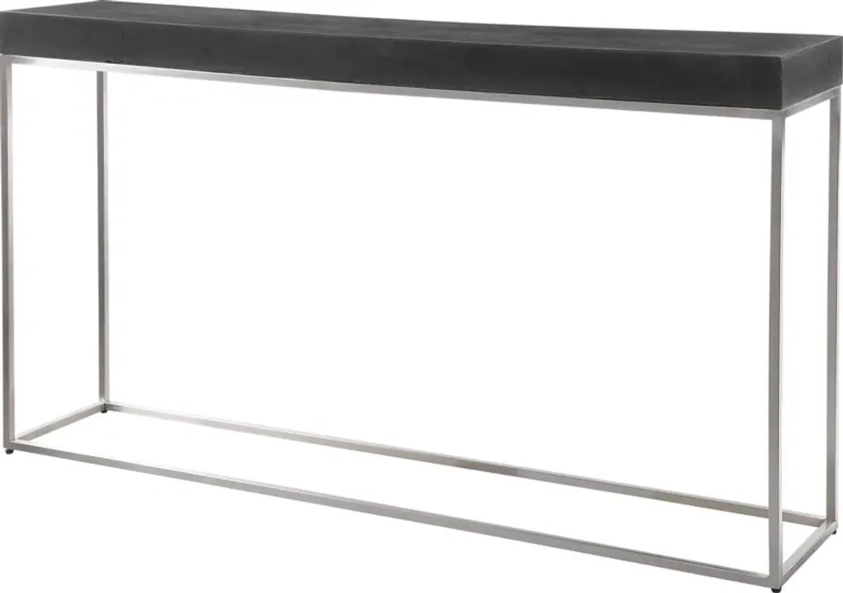 Jase Black Concrete Console Table