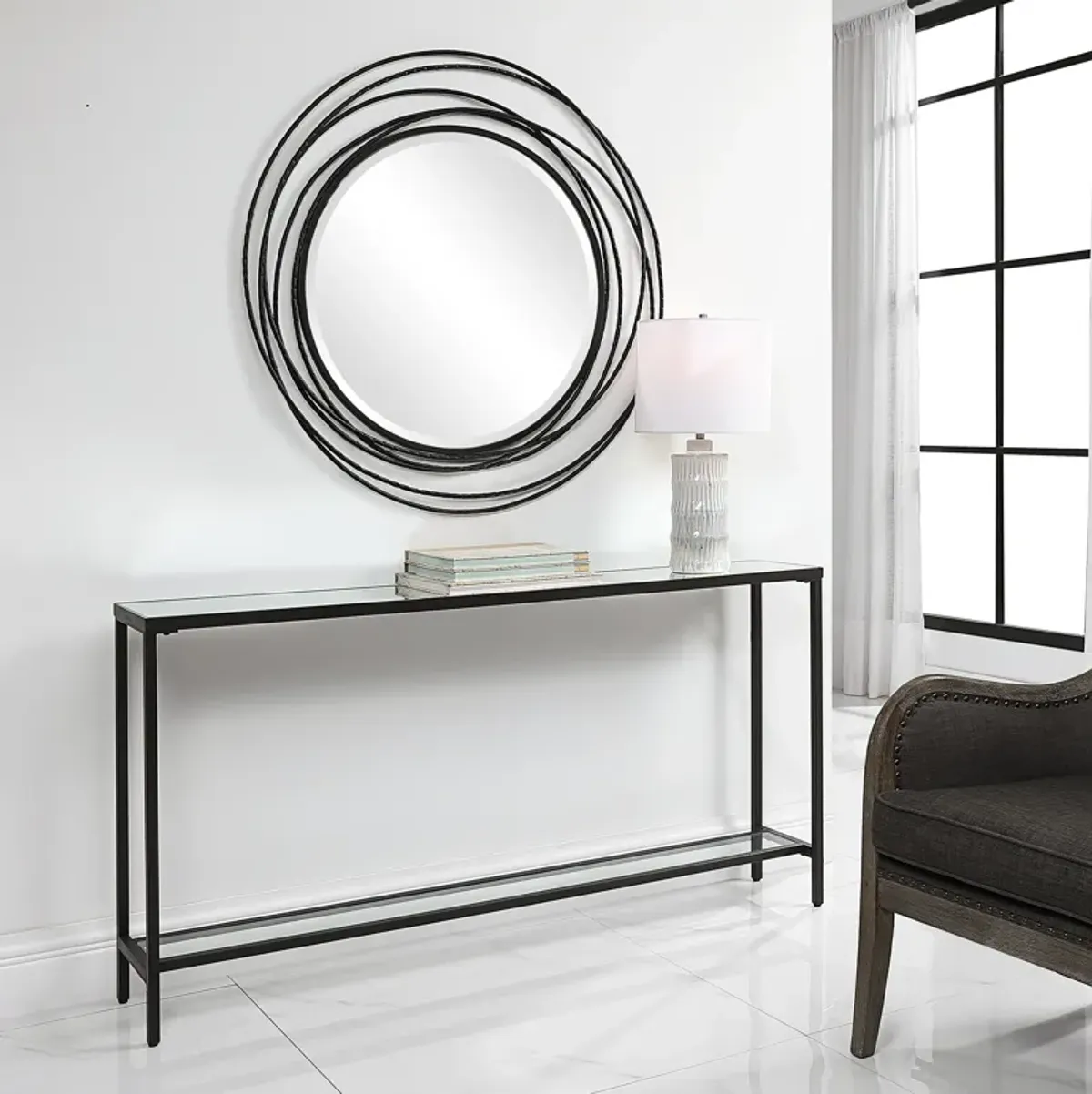 Hayley Black Console Table