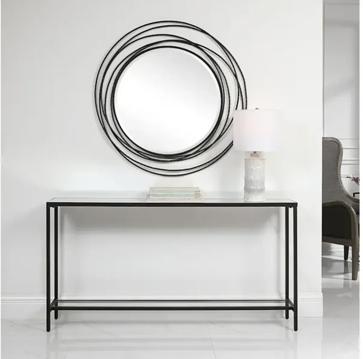 Hayley Black Console Table