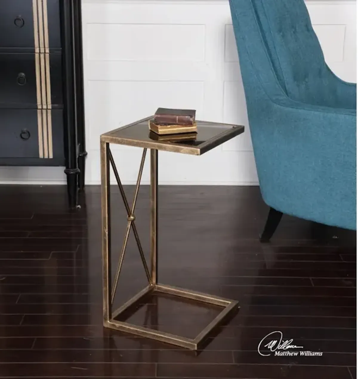 Zafina Gold Accent Table