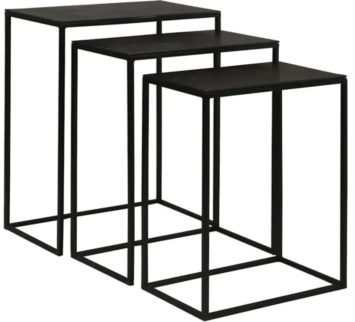 Coreene Iron Nesting Tables S/3