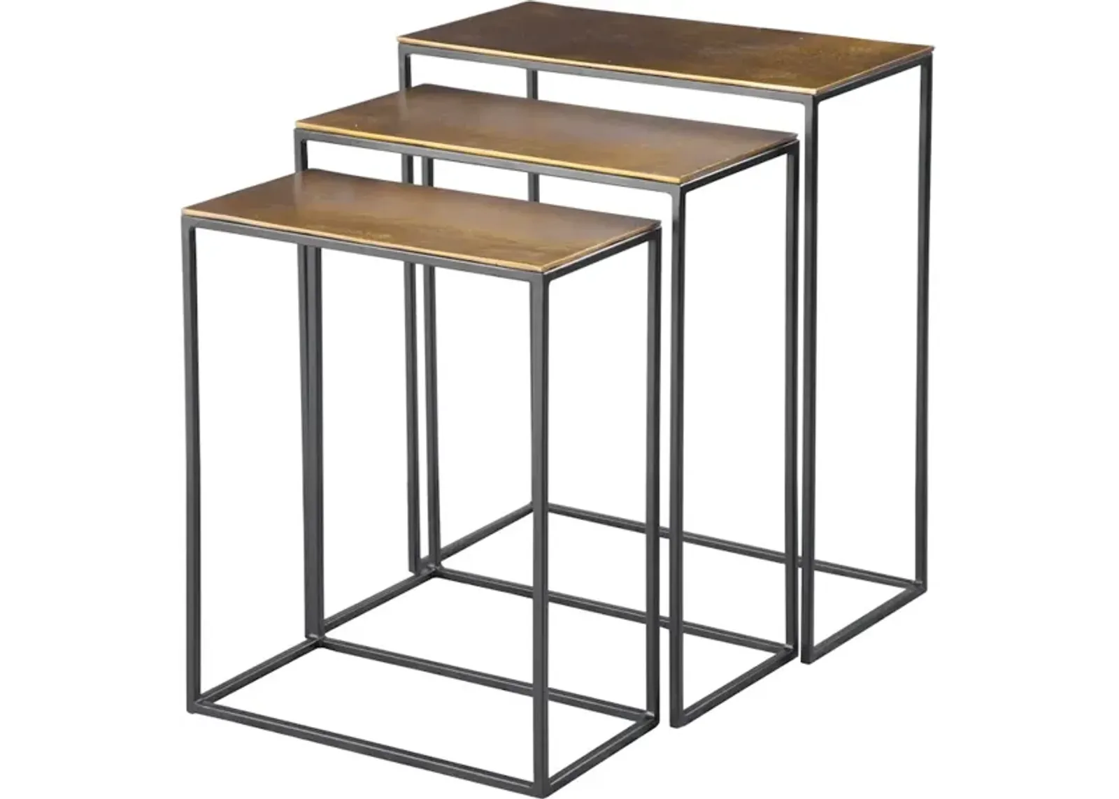 Coreene Gold Nesting Tables Set/3