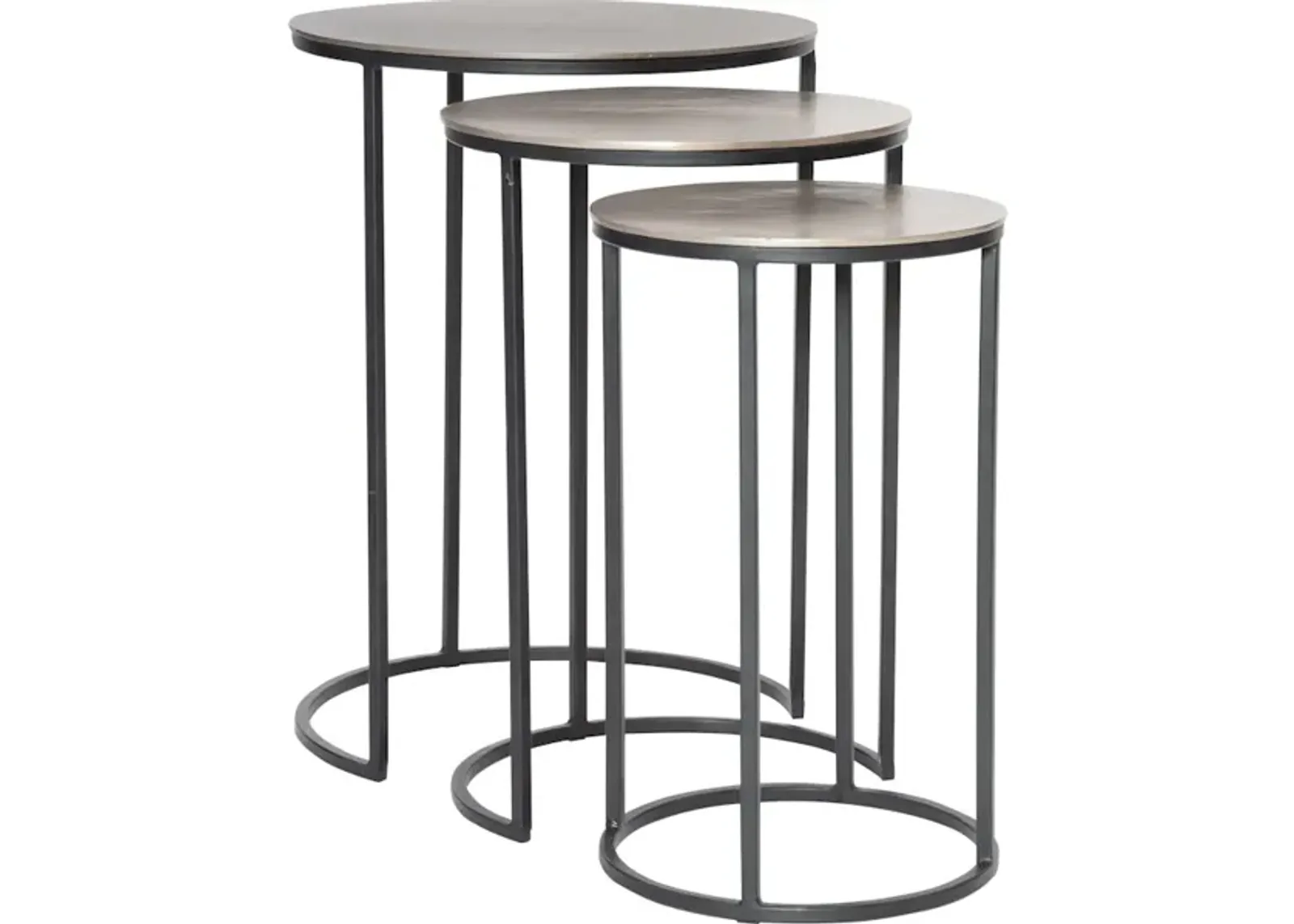 Erik Metal Nesting Tables, S/3