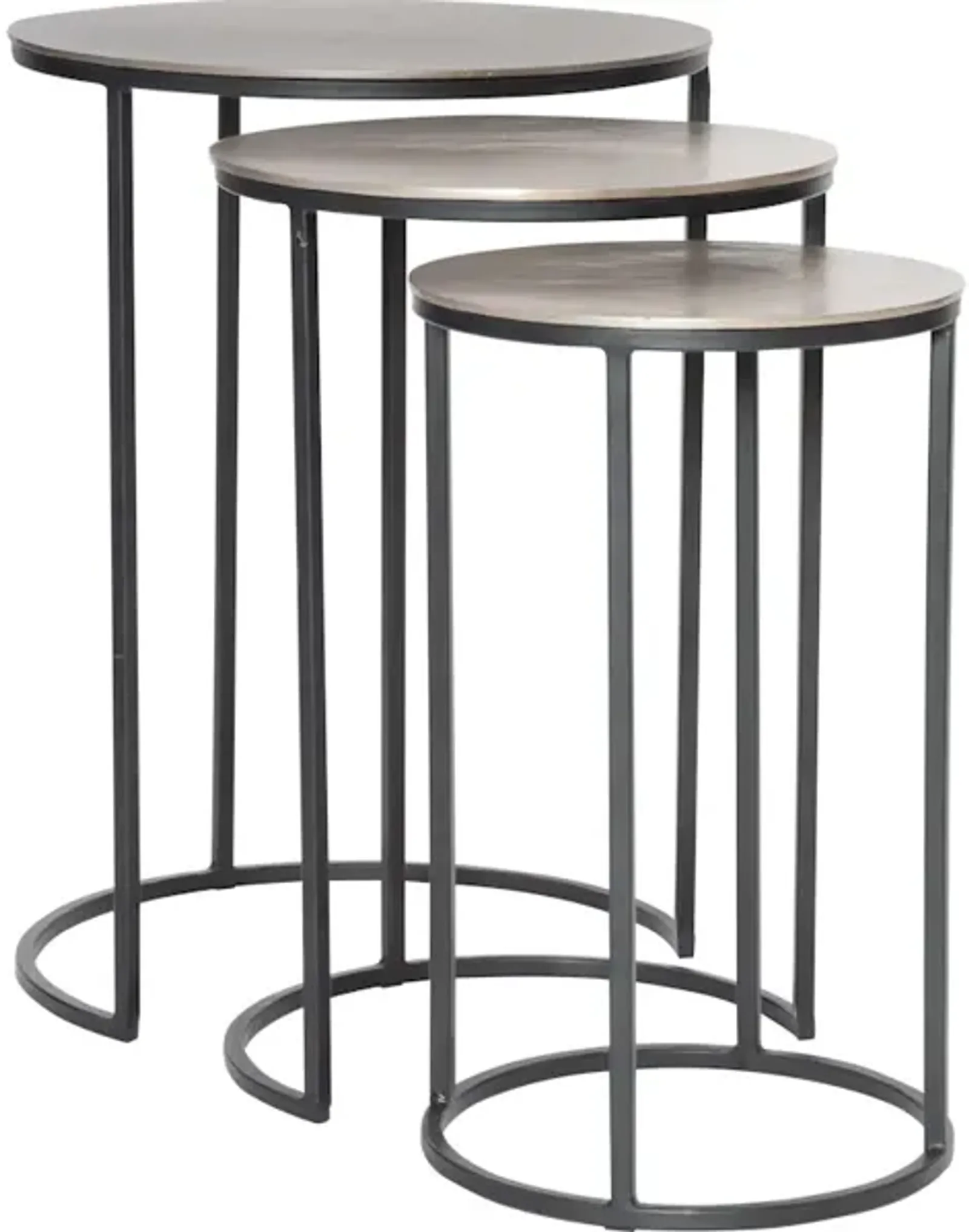 Erik Metal Nesting Tables, S/3