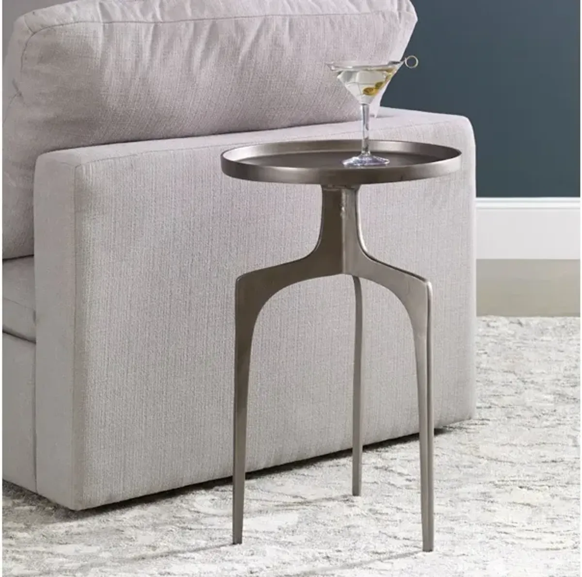 Kenna Nickel Accent Table