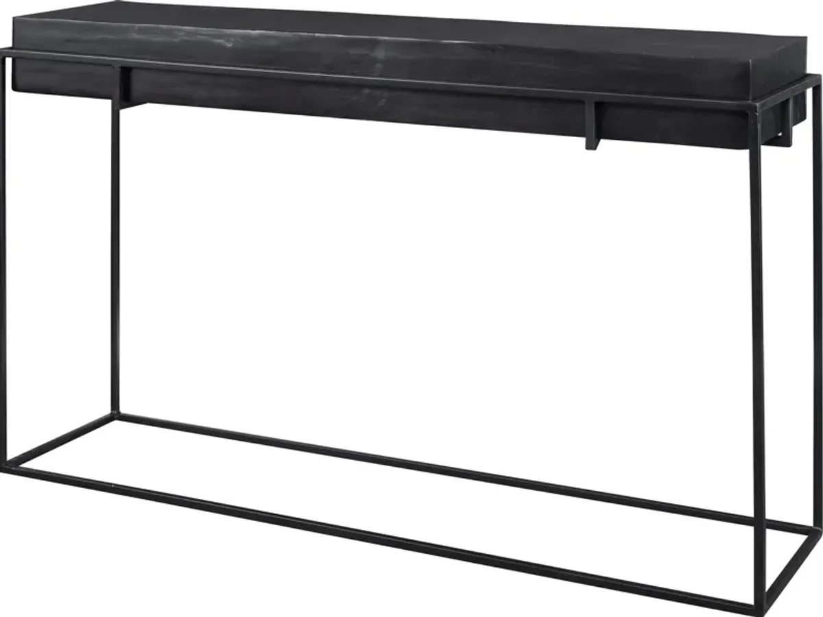 Telone Modern Black Console Table