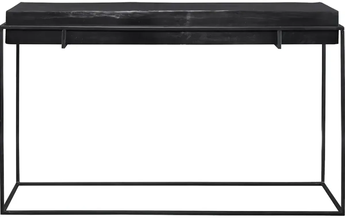 Telone Modern Black Console Table