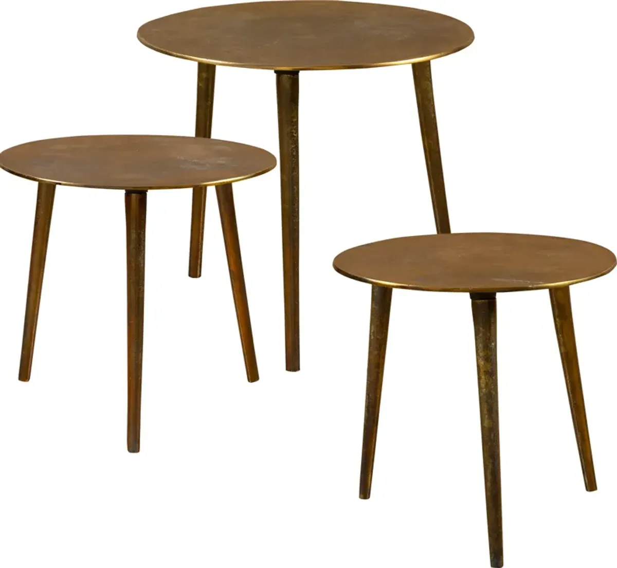 Kasai Gold Coffee Tables, S/3