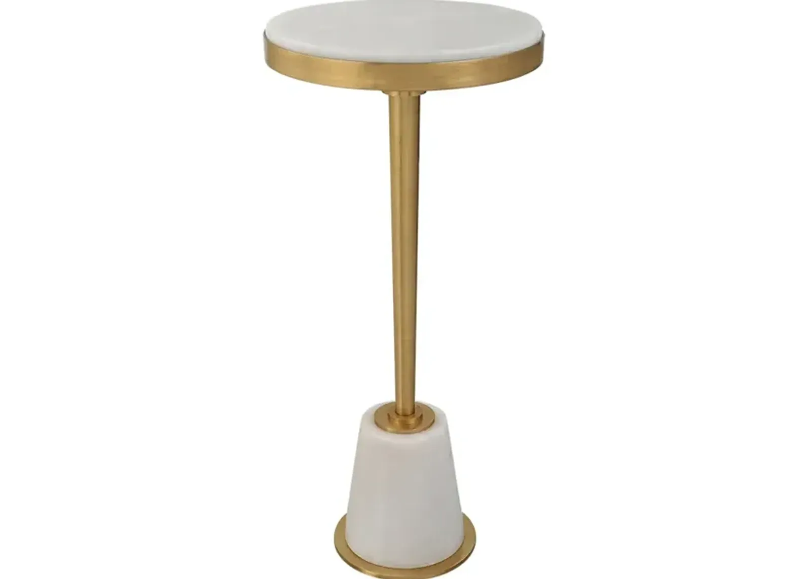 Edifice White Marble Drink Table