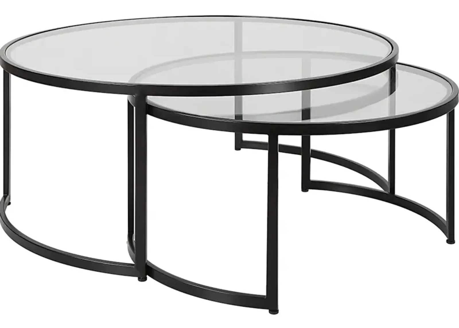 Rhea Black Nesting Coffee Tables S/2