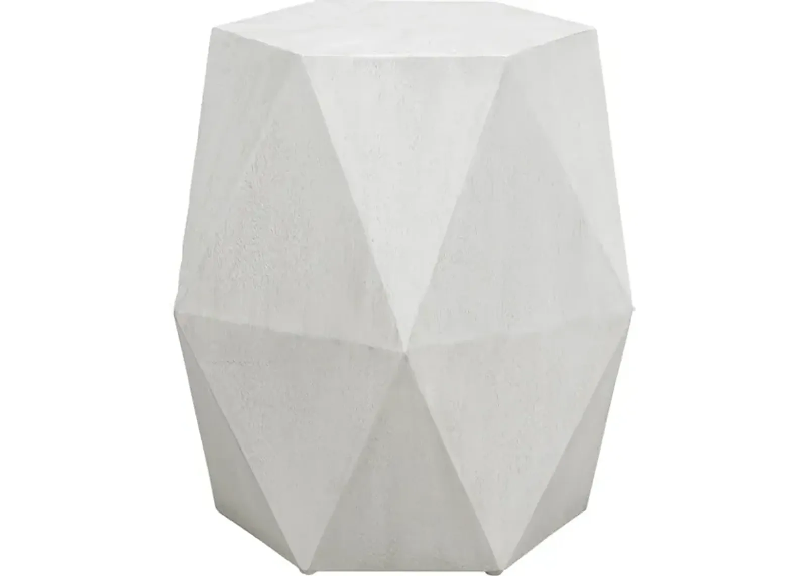 Volker White Geometric Accent Table