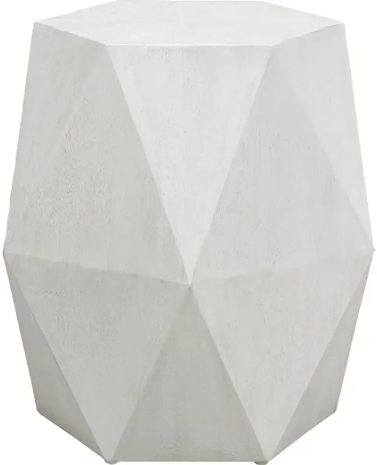 Volker White Geometric Accent Table