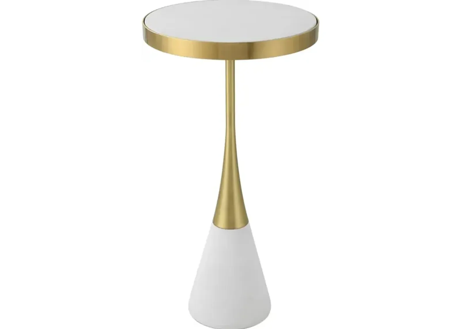 Apex White Concrete Accent Table