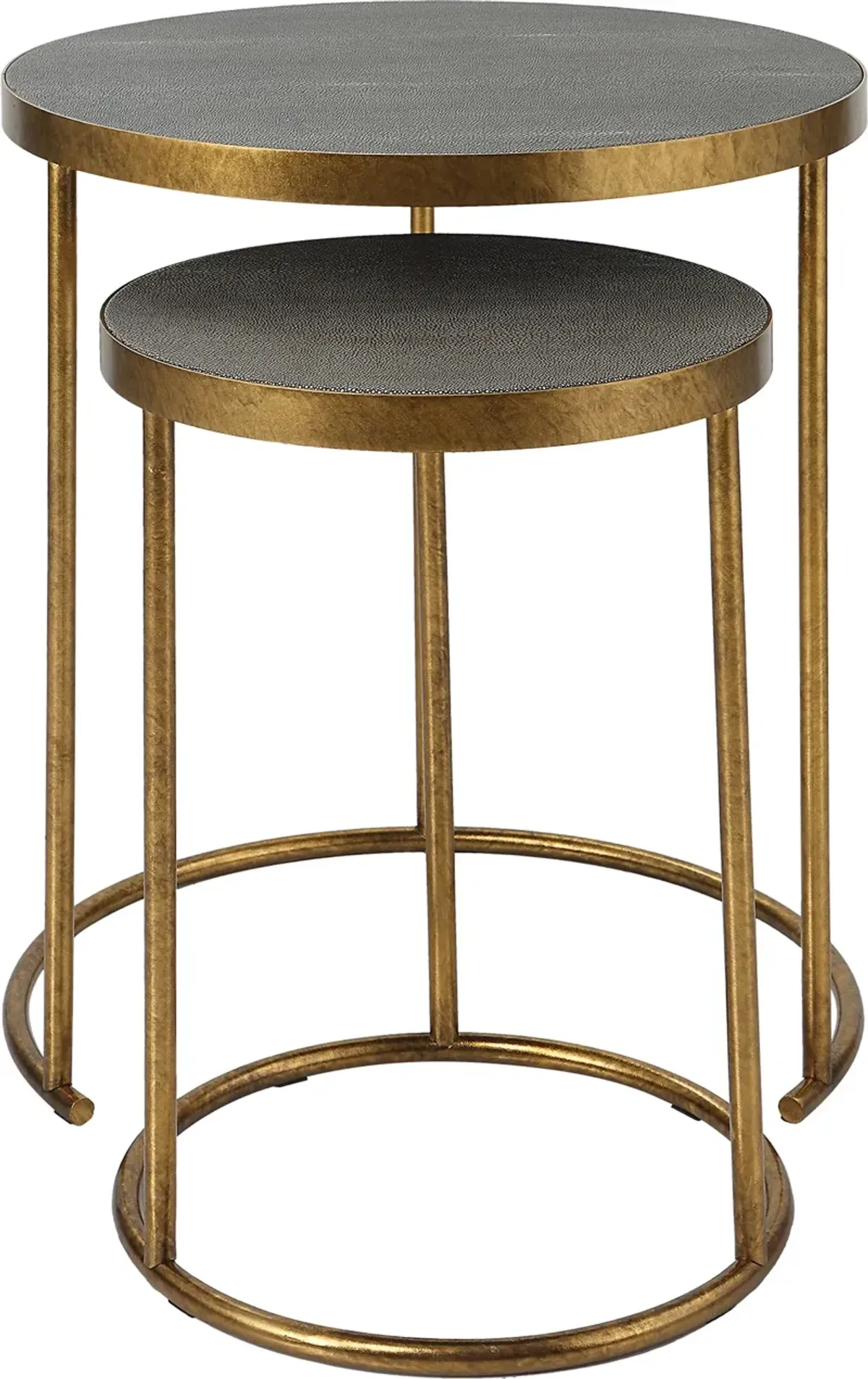 Aragon Brass Nesting Tables, S/2