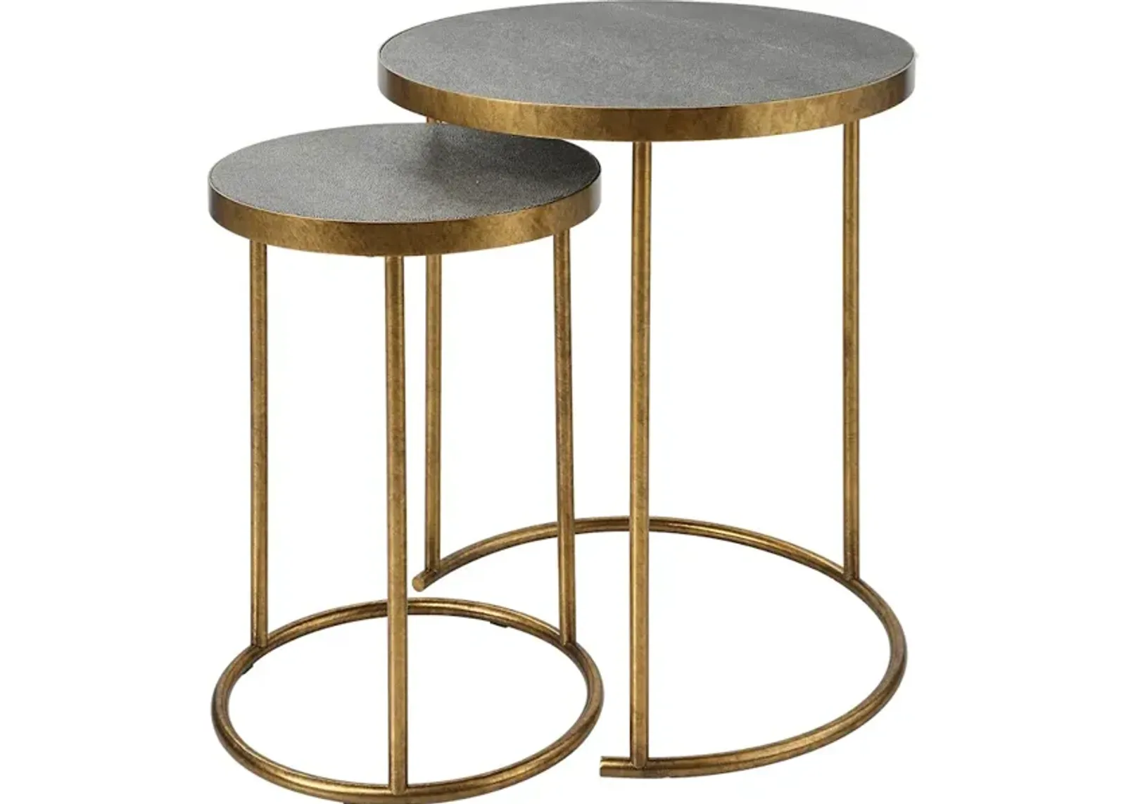 Aragon Brass Nesting Tables, S/2