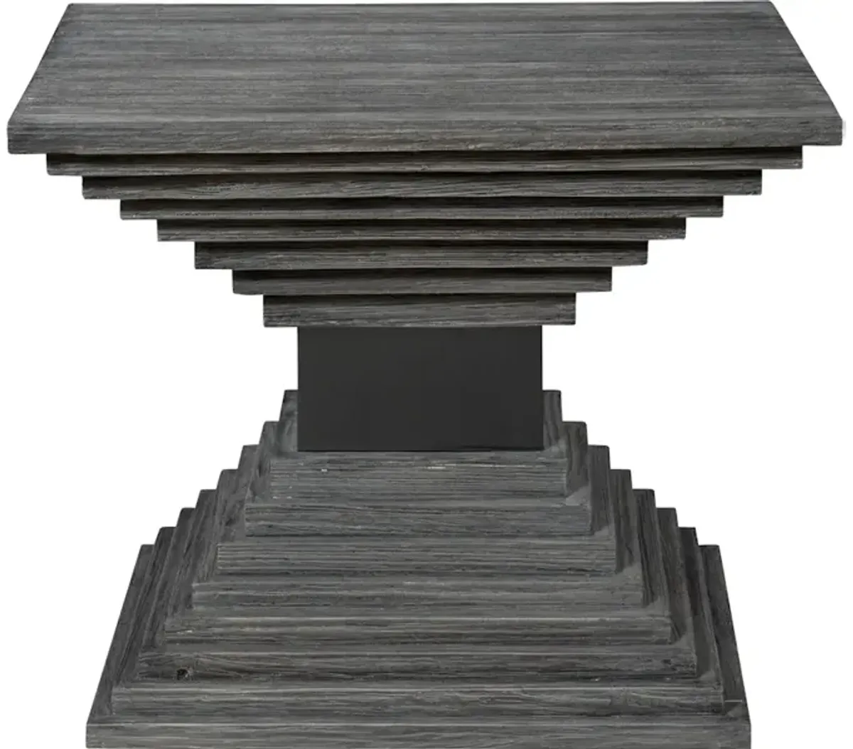 Andes Wooden Geometric Accent Table