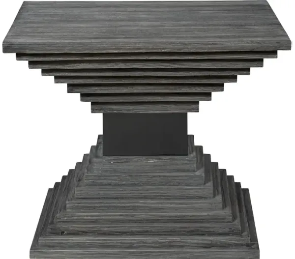 Andes Wooden Geometric Accent Table