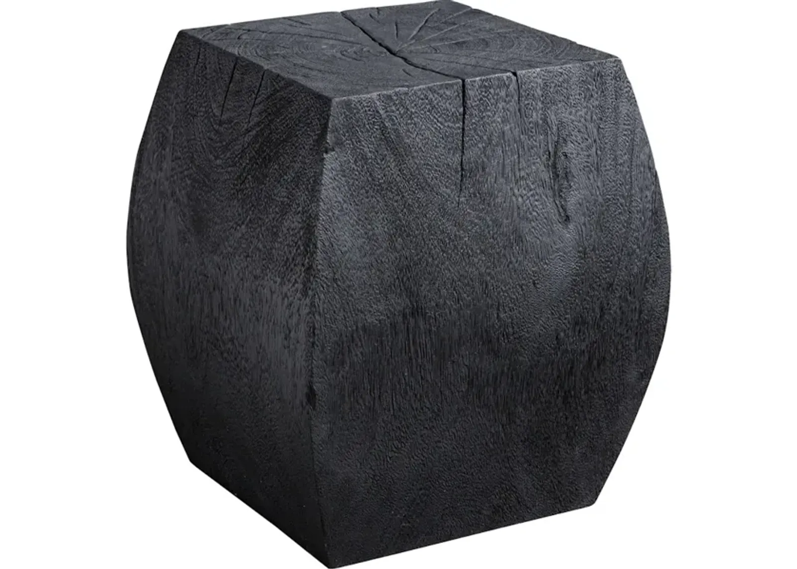 Grove Black Wooden Accent Stool