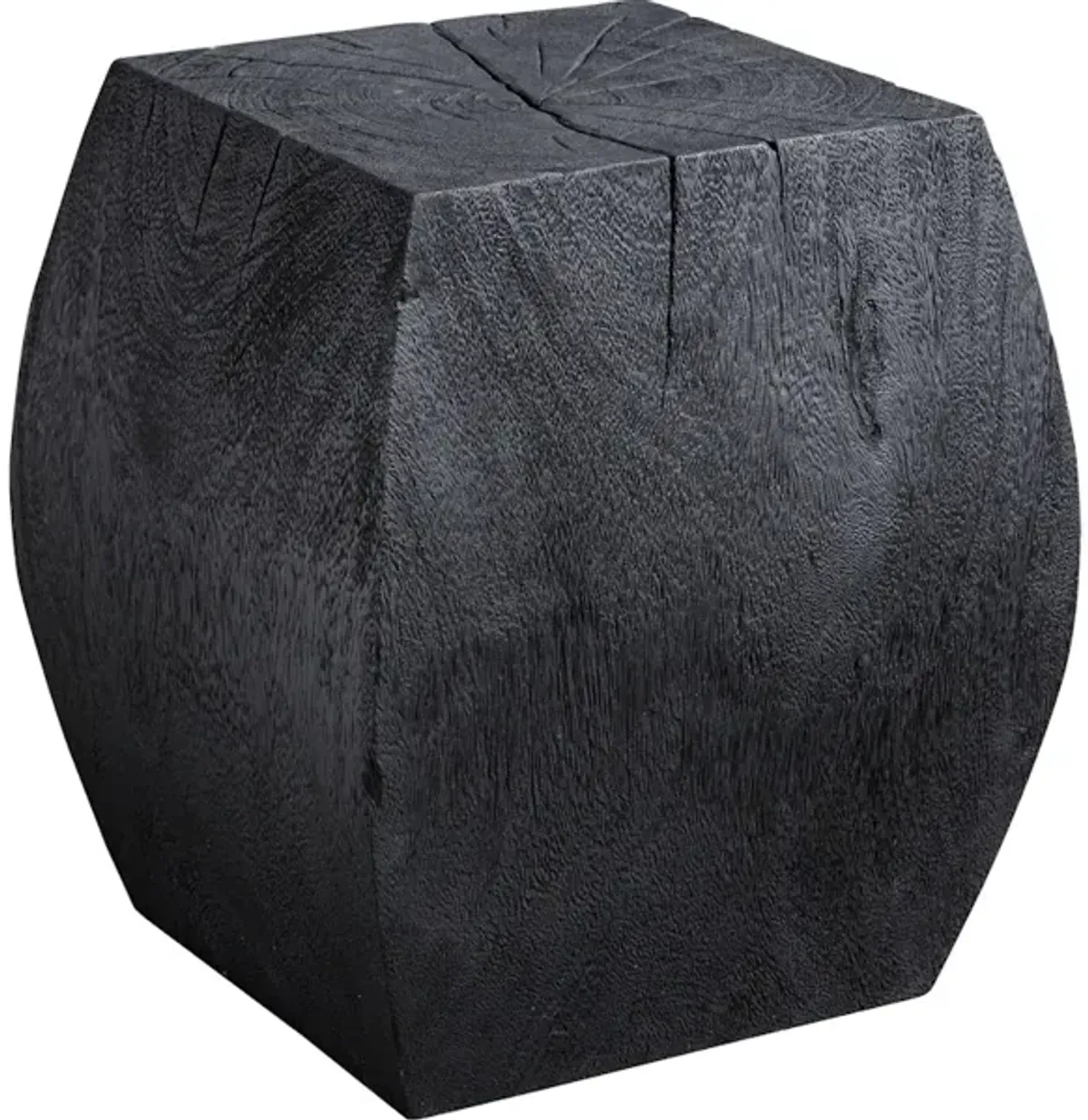 Grove Black Wooden Accent Stool