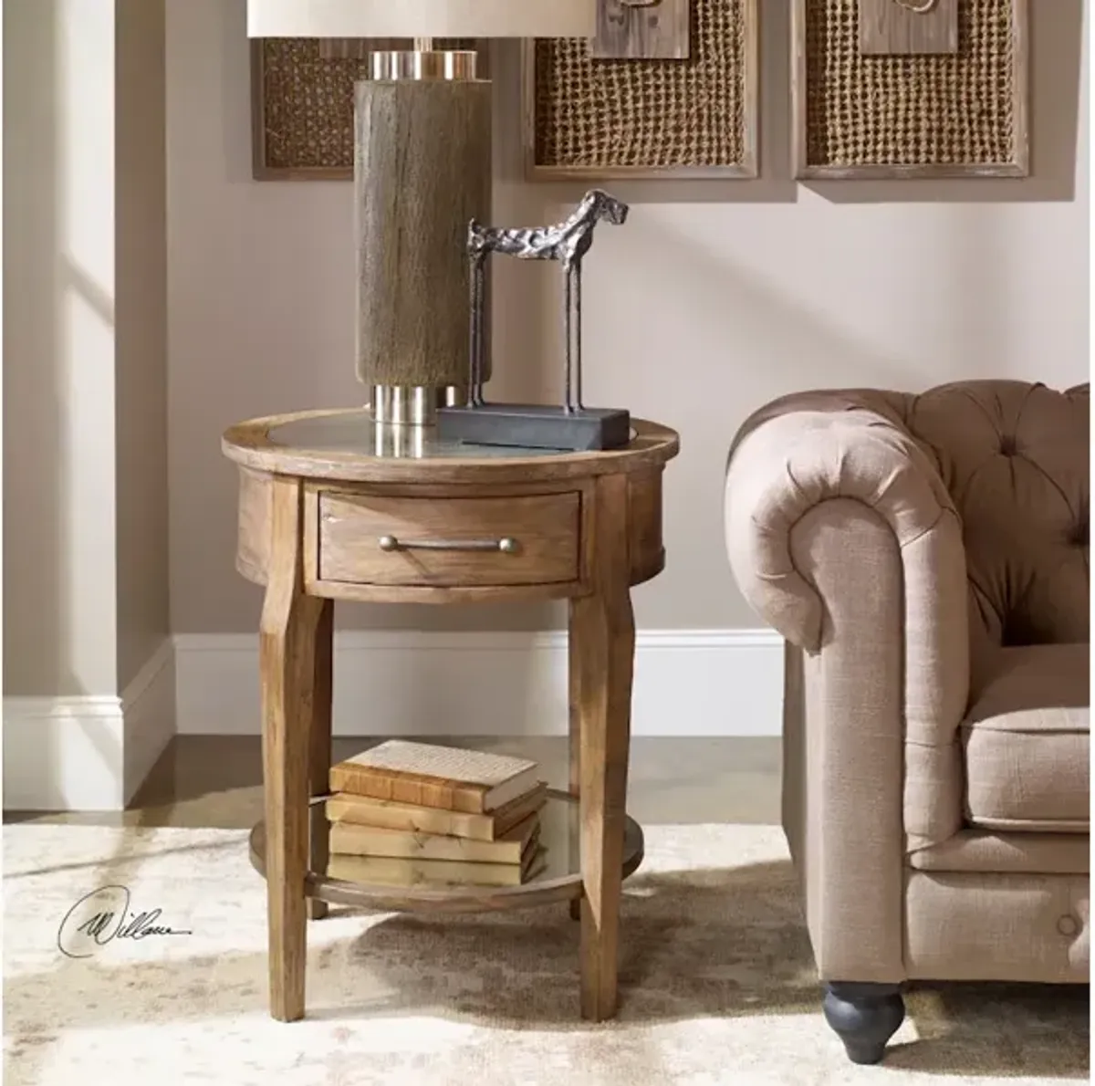 Raelynn Wood Lamp Table