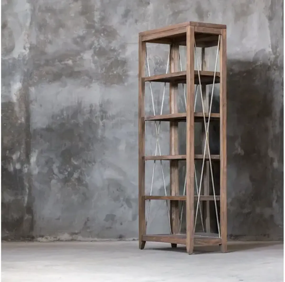 Delancey Weathered Oak Etagere