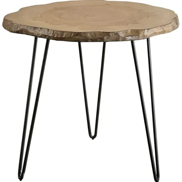 Runay Wood Slab Side Table