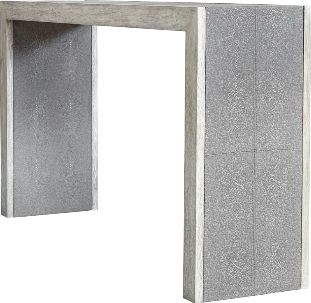 Aerina Aged Gray Console Table