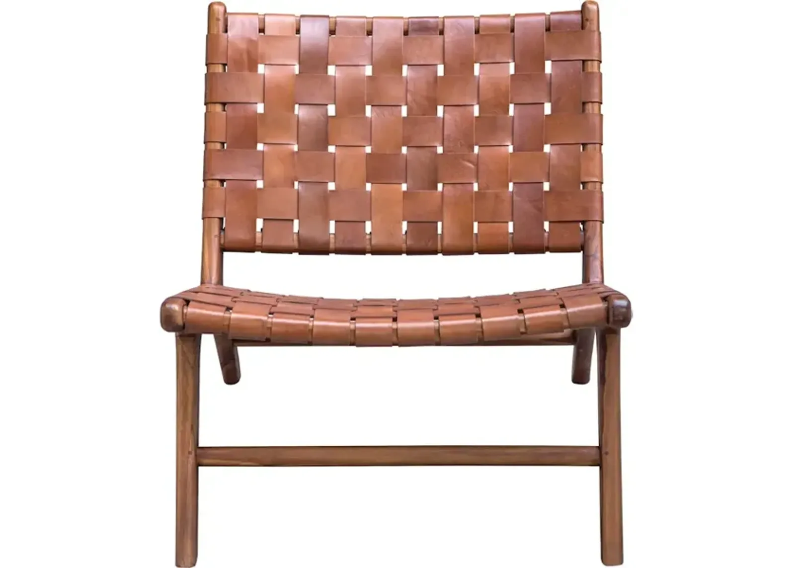 Plait Woven Leather Accent Chair