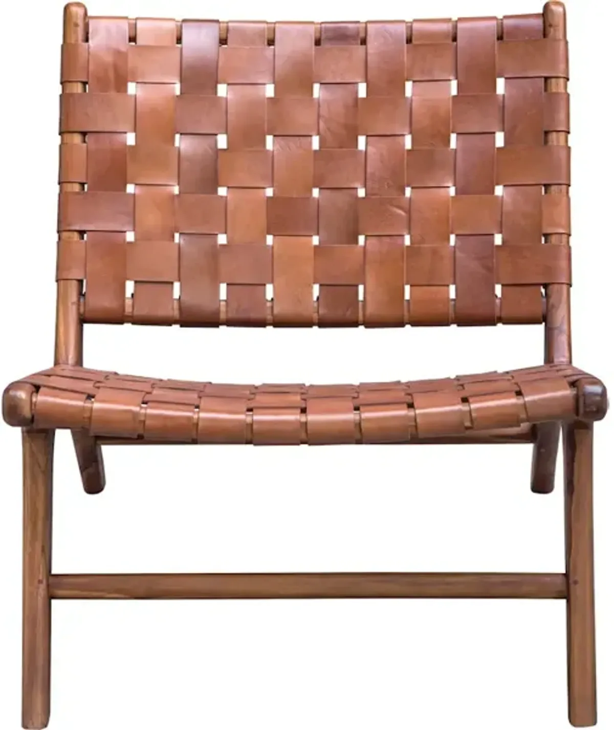 Plait Woven Leather Accent Chair