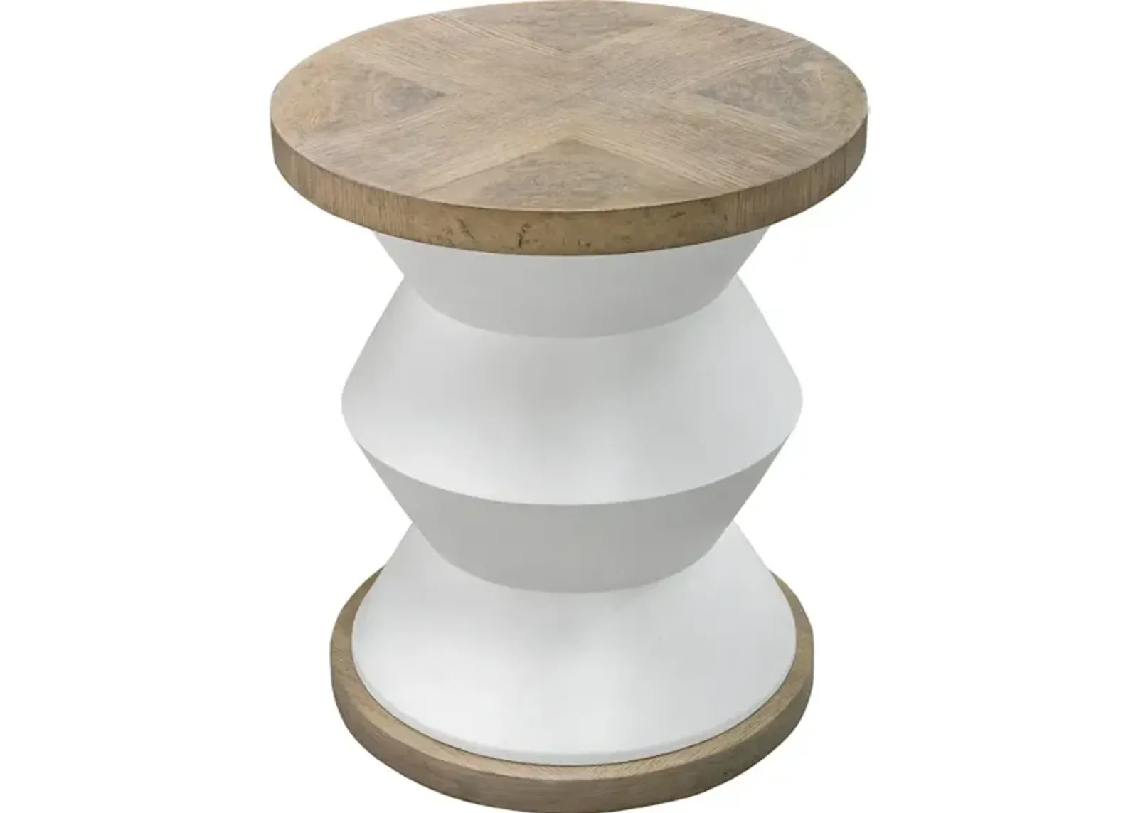 Spool Geometric Side Table