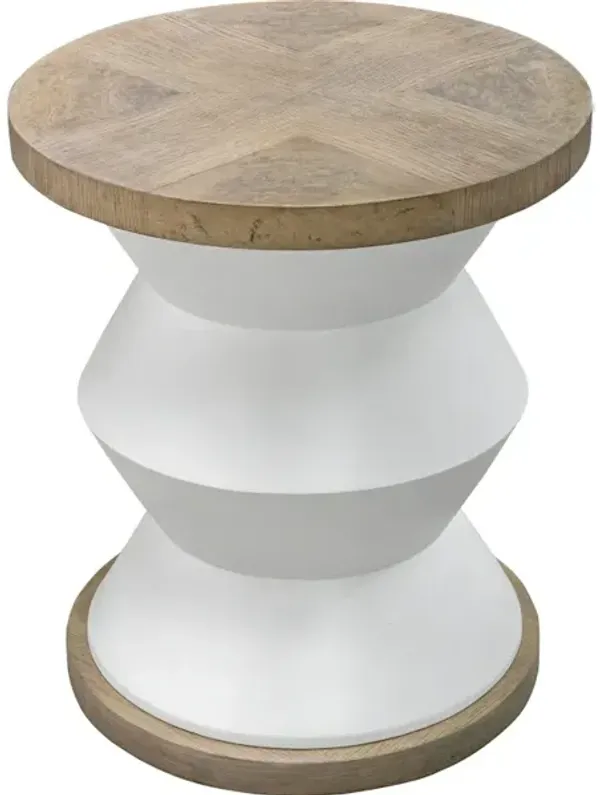 Spool Geometric Side Table