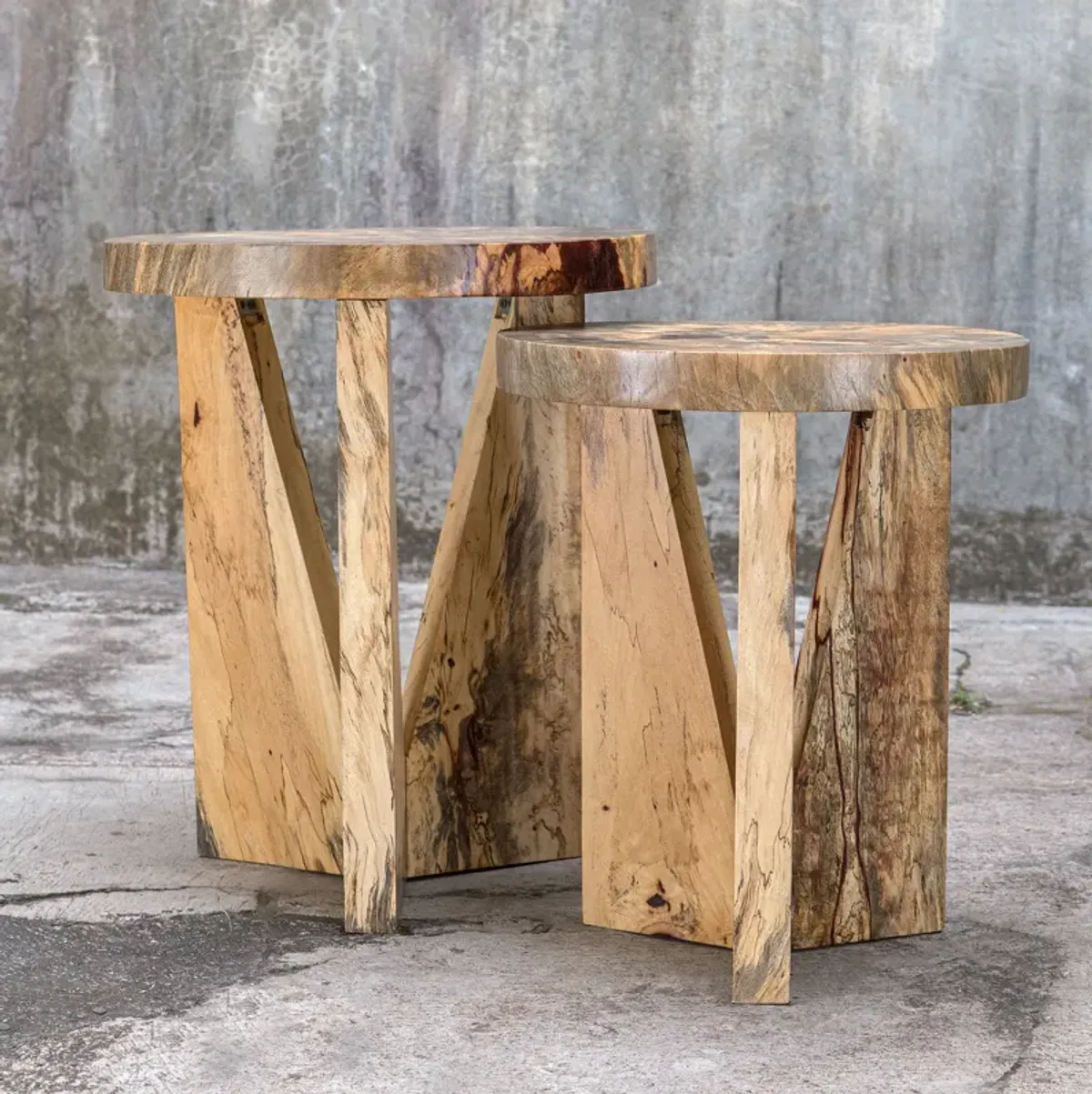Nadette Natural Nesting Tables Set/2