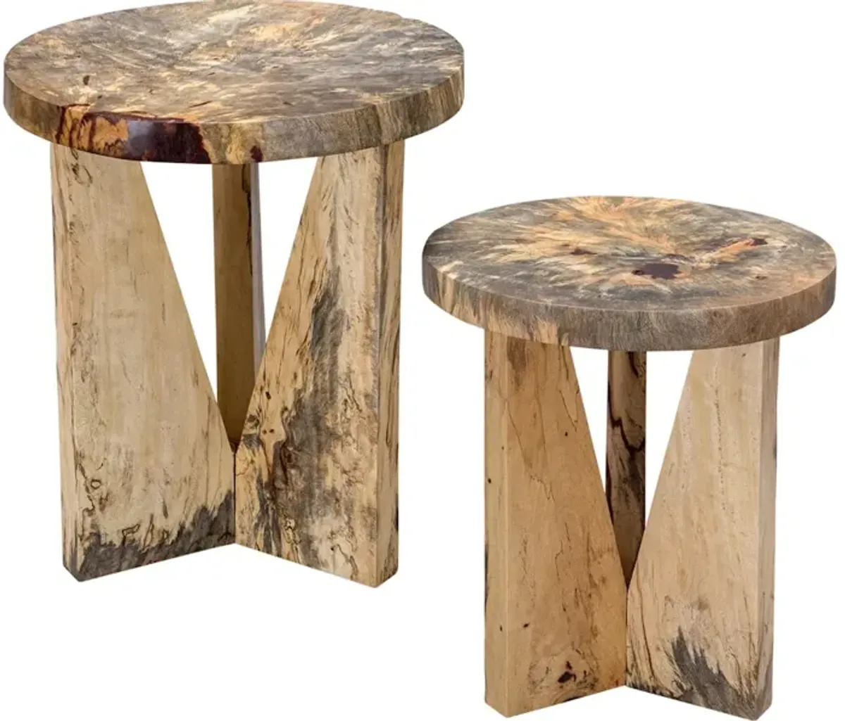 Nadette Natural Nesting Tables Set/2