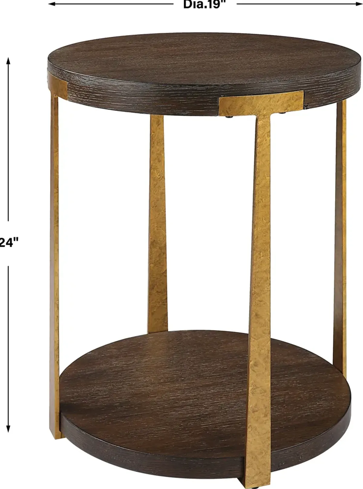 Palisade Round Wood Side Table