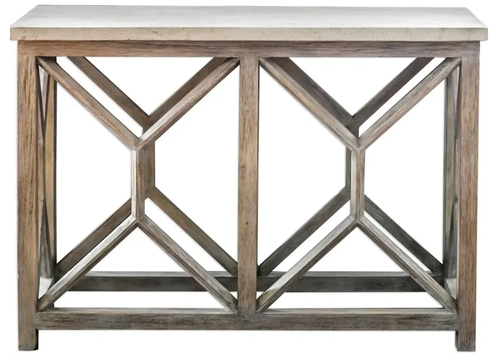 Catali Ivory Stone Console Table