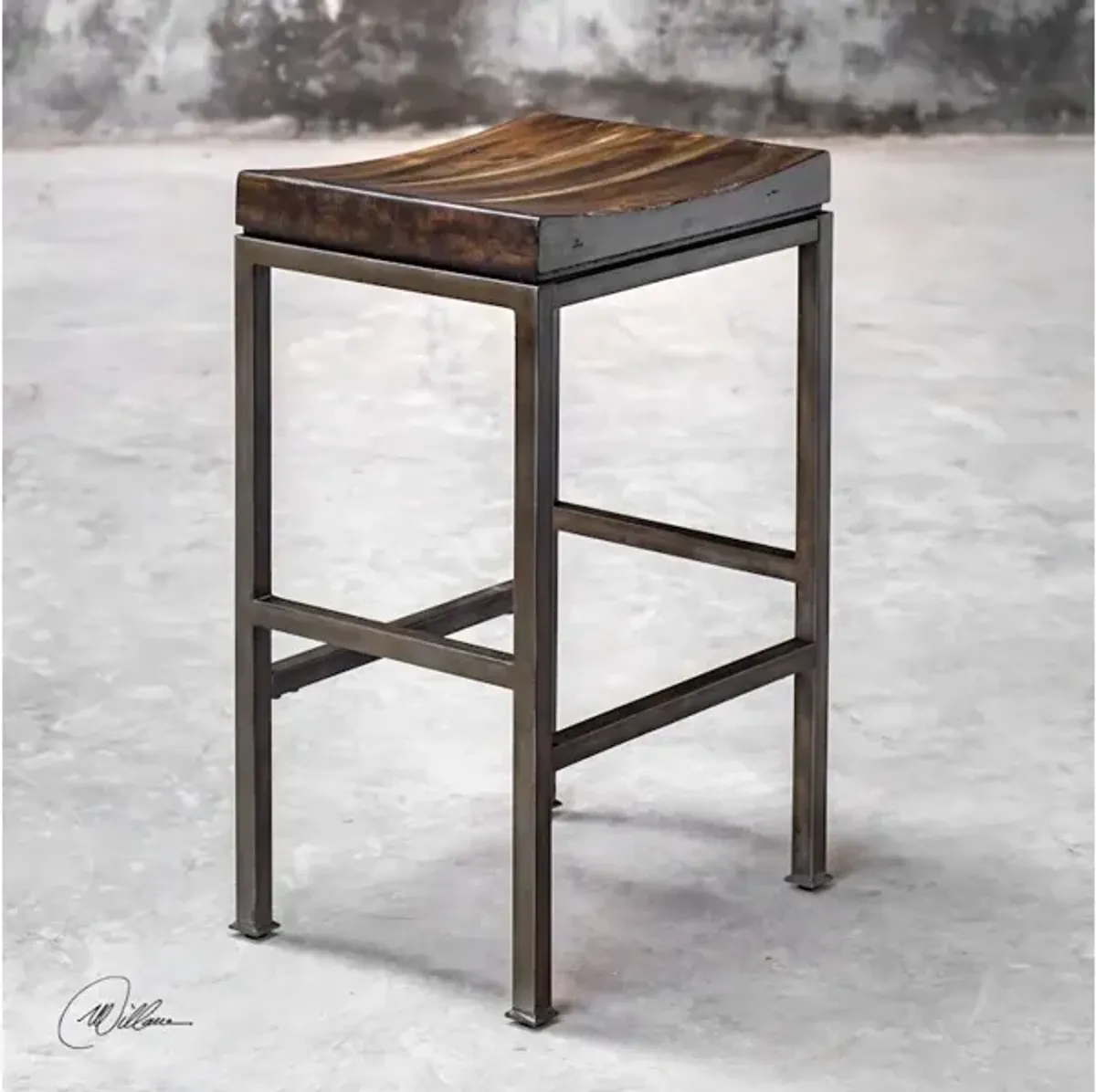 Beck Industrial Bar Stool