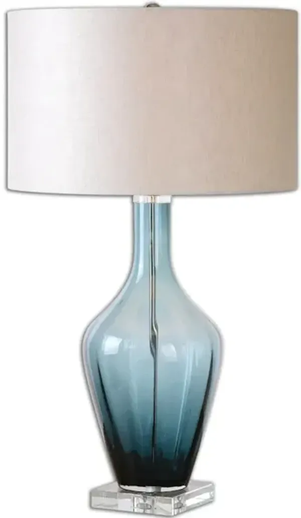 Hagano Blue Glass Table Lamp