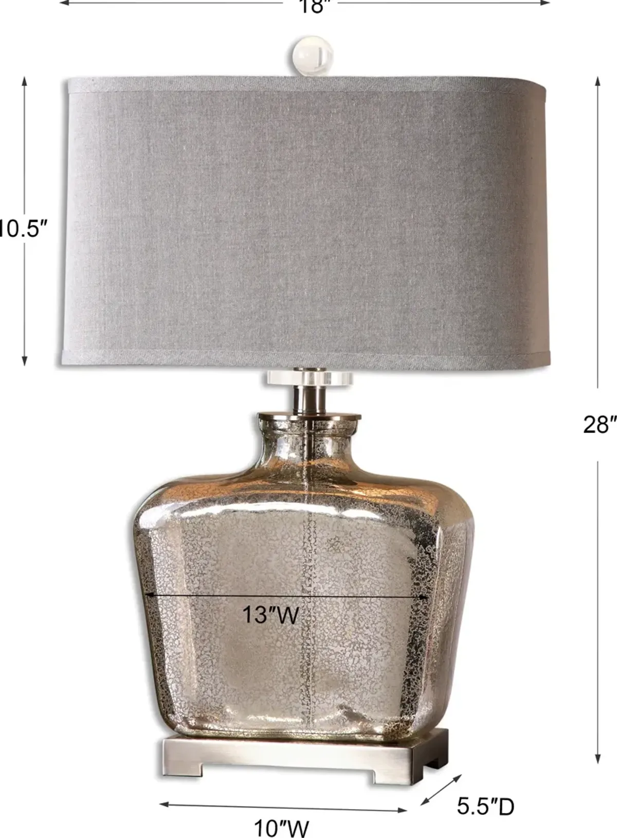 Molinara Mercury Glass Table Lamp