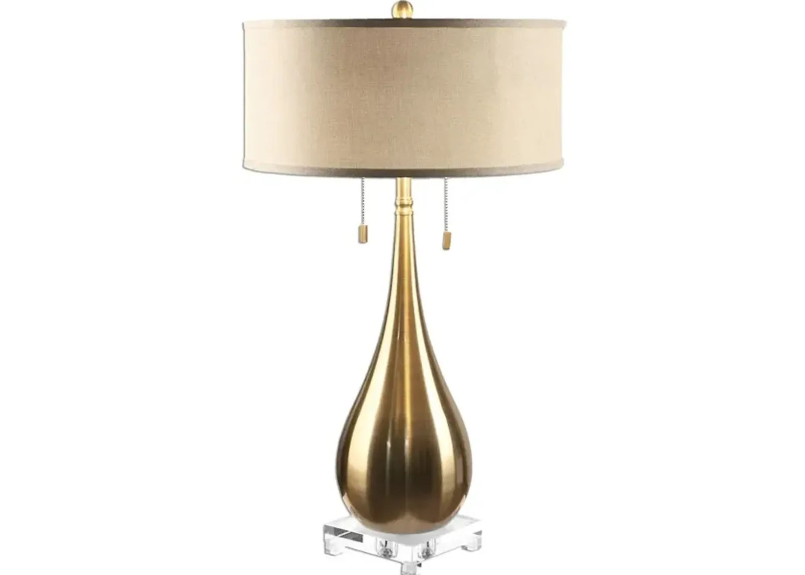 Lagrima Brushed Brass Lamp