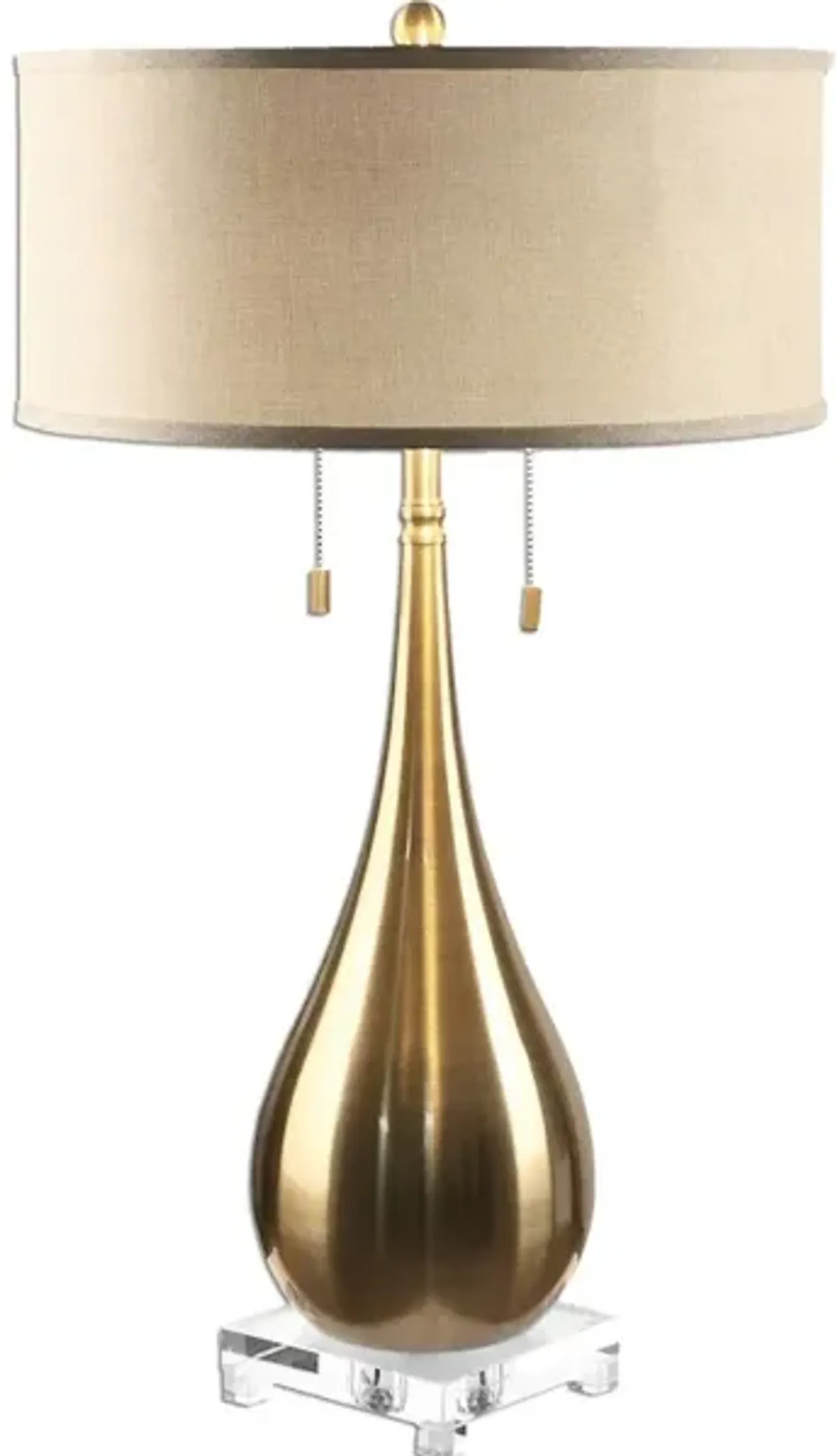 Lagrima Brushed Brass Lamp