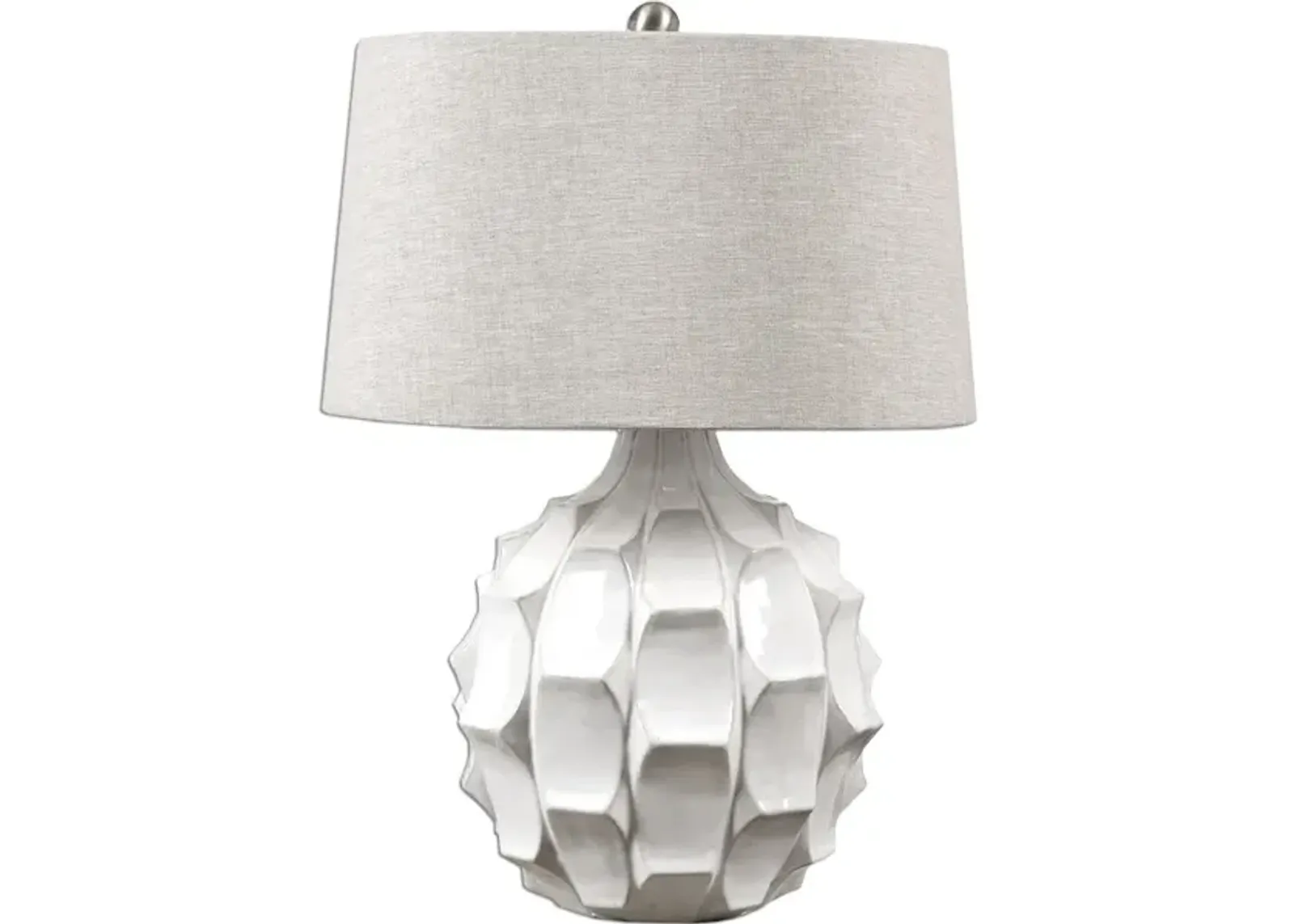 Guerina Scalloped White Lamp